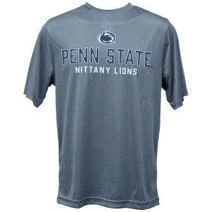 heather gray short sleeve performance t-shirt Penn State Nittany Lions & Athletic Logo